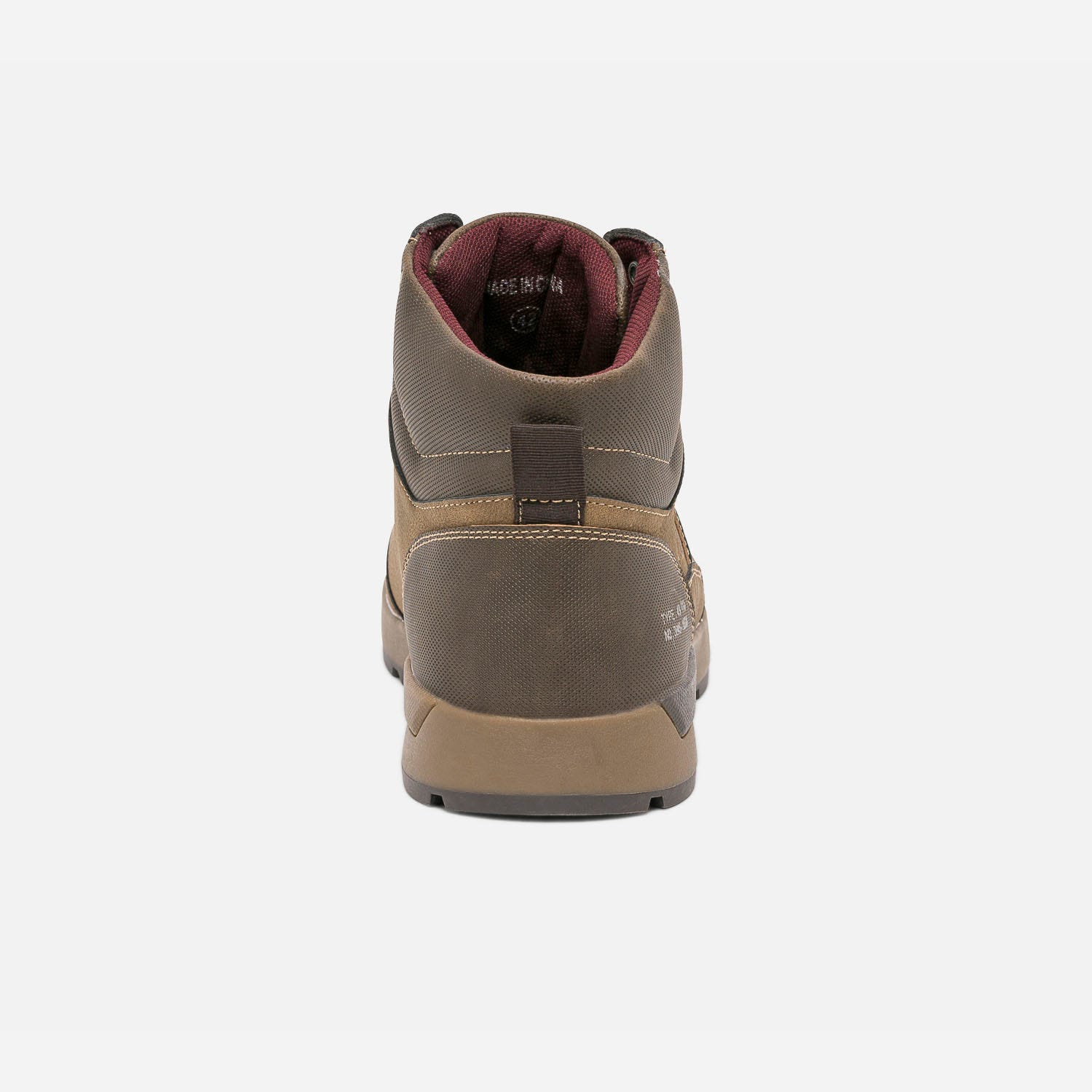 Basket marron doublure bordeaux