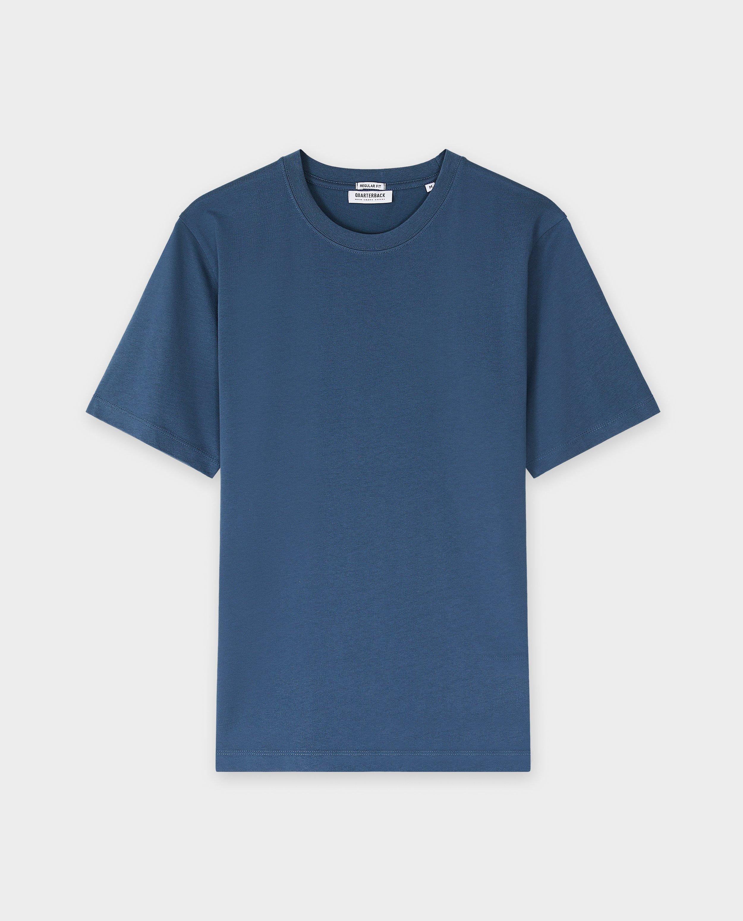 Blå t-shirt i ekologisk bomull från Quarterback