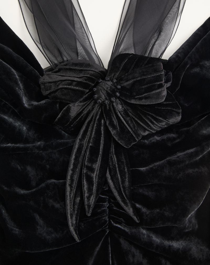 Vestido midi de veludo