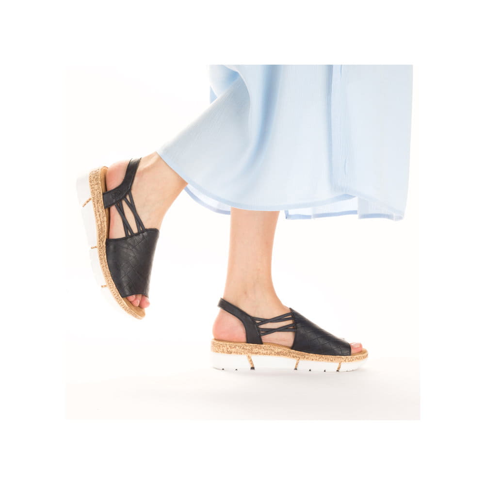 Rieker Damen Riemchensandalen marineblau