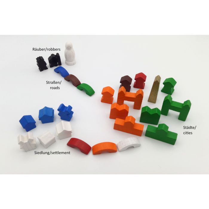 Siedler - kompletter Satz für Grundversion (Alternativsteine)
