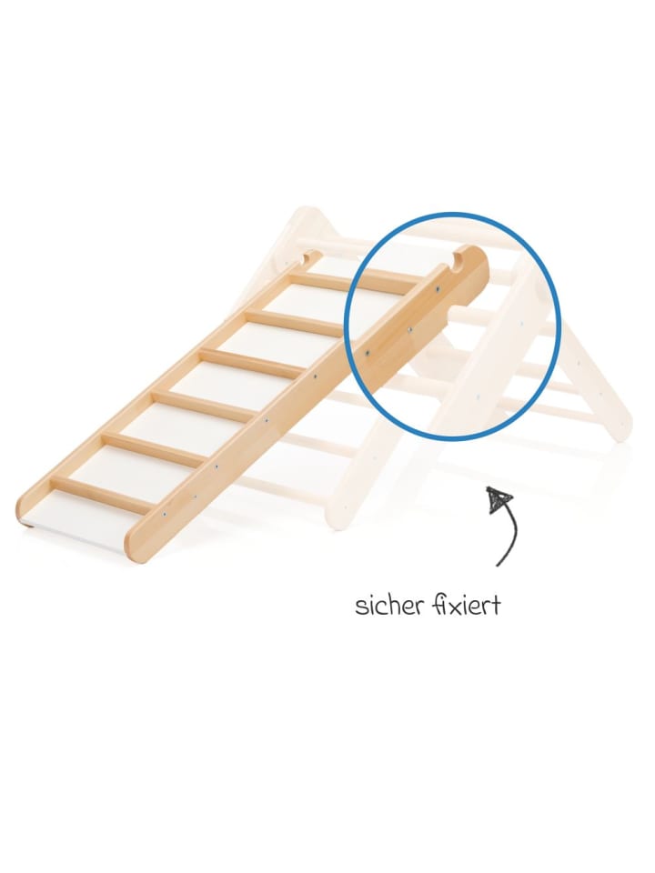 fillikid 2in1 Rutschbrett und Leiter aus Buchenholz in braun günstig kaufen onesize