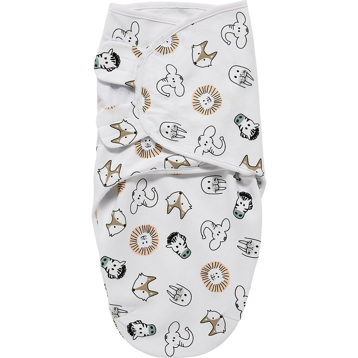 Einschlagdecke SwaddleMeyco Animal, 4 - 6 Monate, weiß
