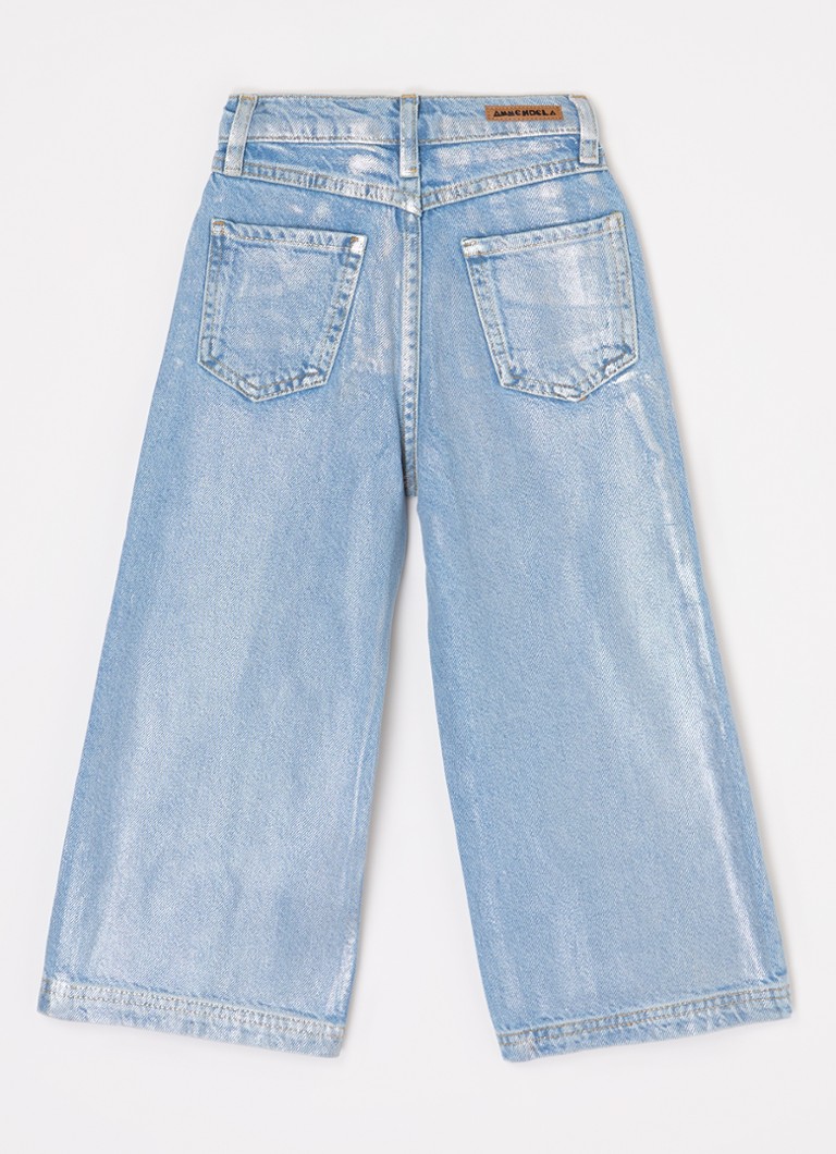 Calça jeans de perna larga Ammehoela Noor feita de algodão orgânico