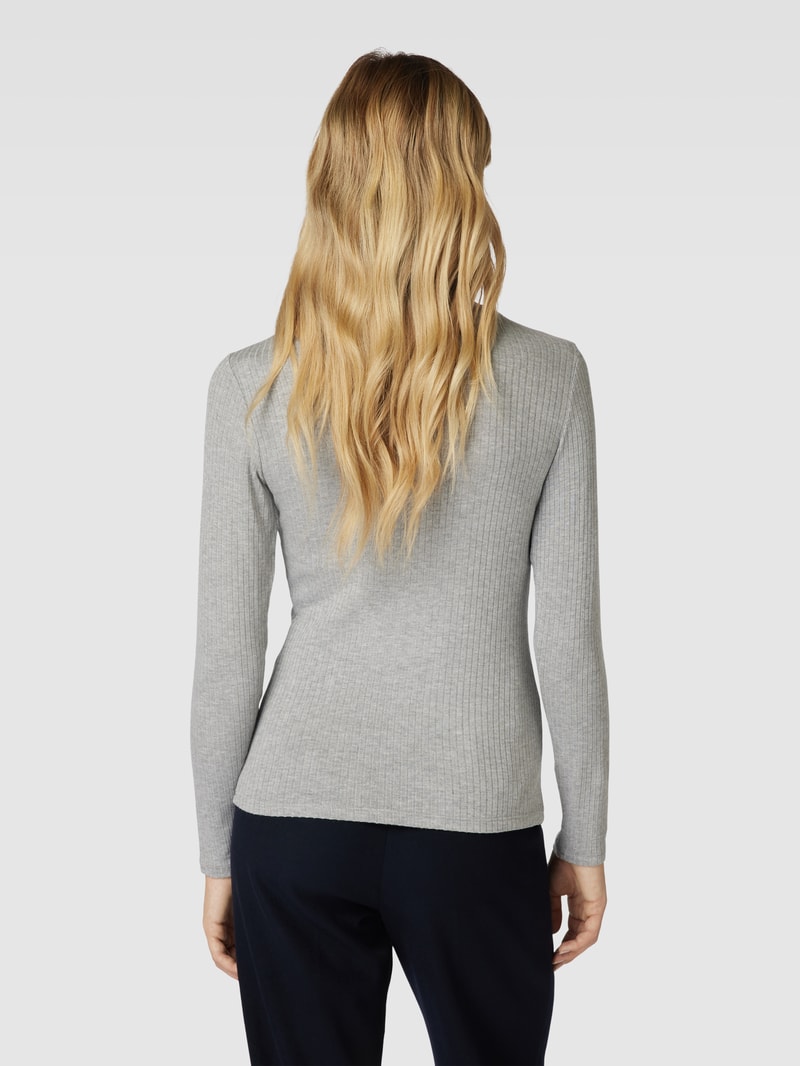 Strickpullover mit Strukturmuster Modell 'Sulikko' in hellgrau meliert