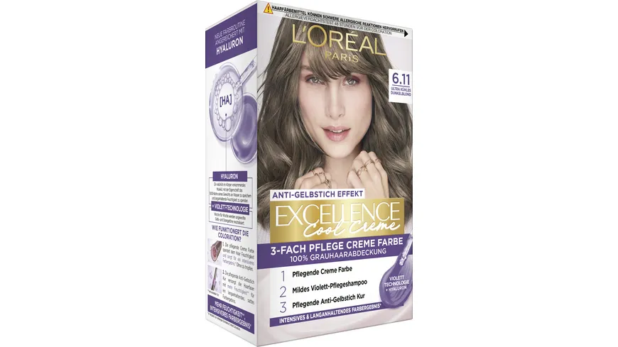 L'Oréal Excellence Cool Creme 6.11 - ultra kühles dunkelblond