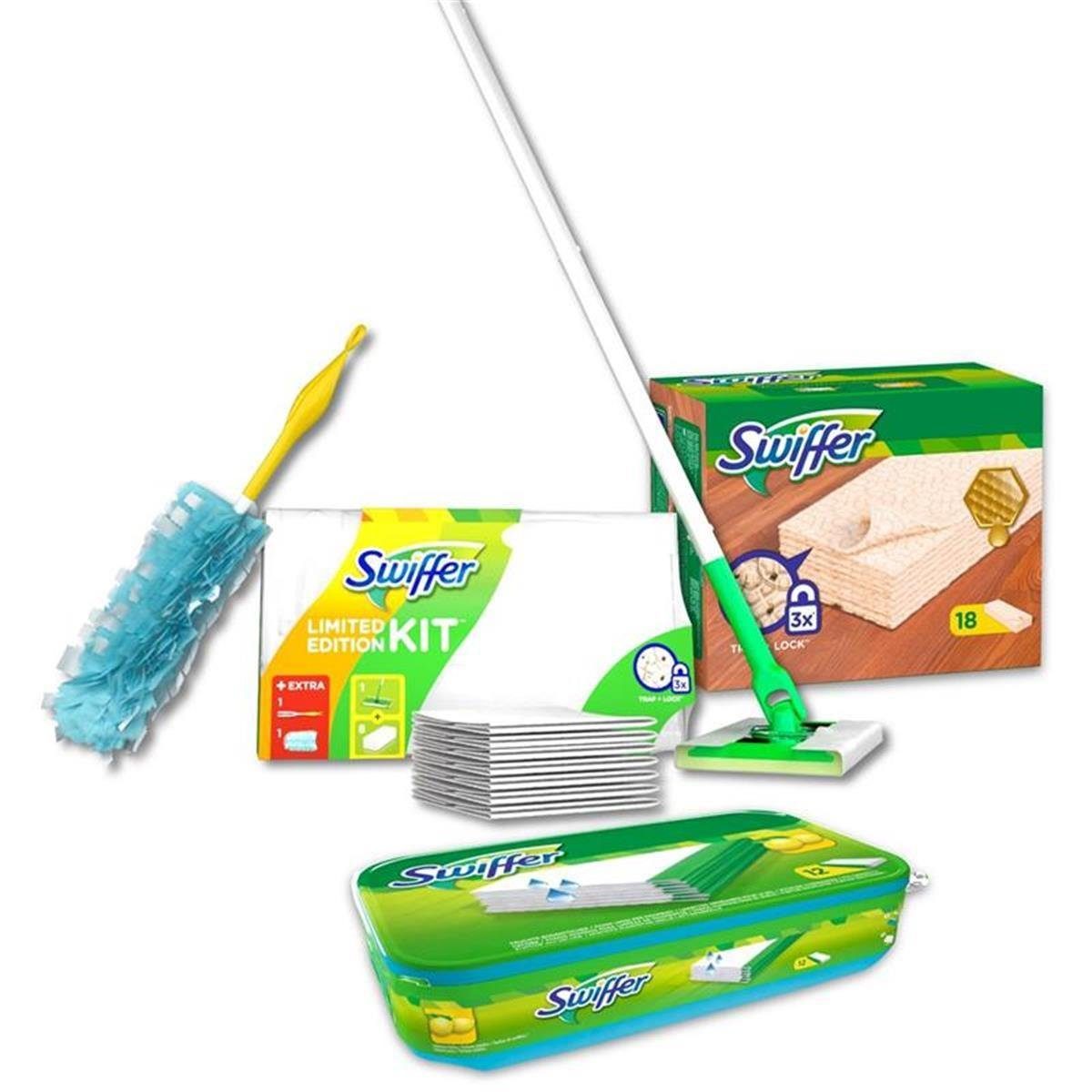 Swiffer Swiffer Limited Edition Starterpack + 18 Holz- und Parkett Tücher + 12 Fussbodenreiniger