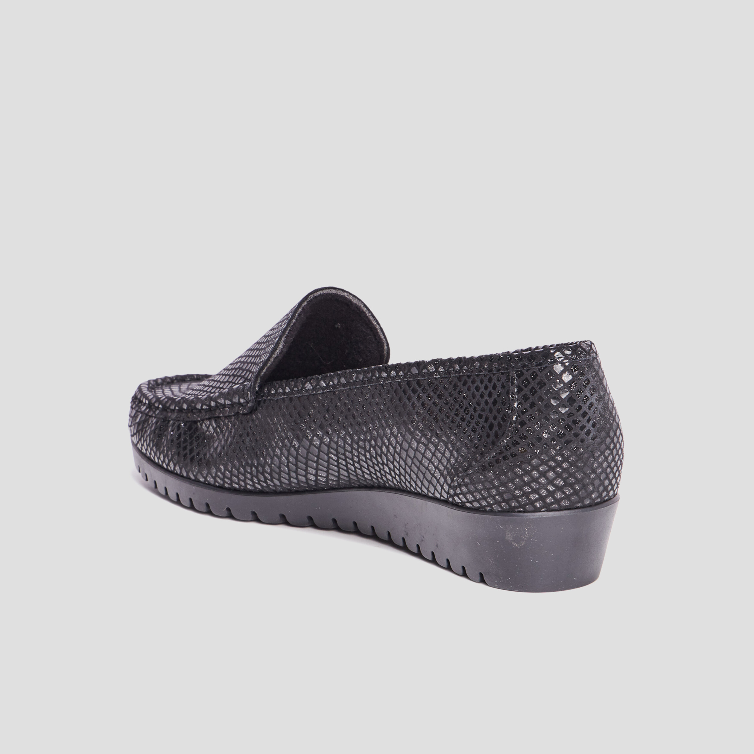 Mocassins en cuir compensés pied large marron femme | La Halle