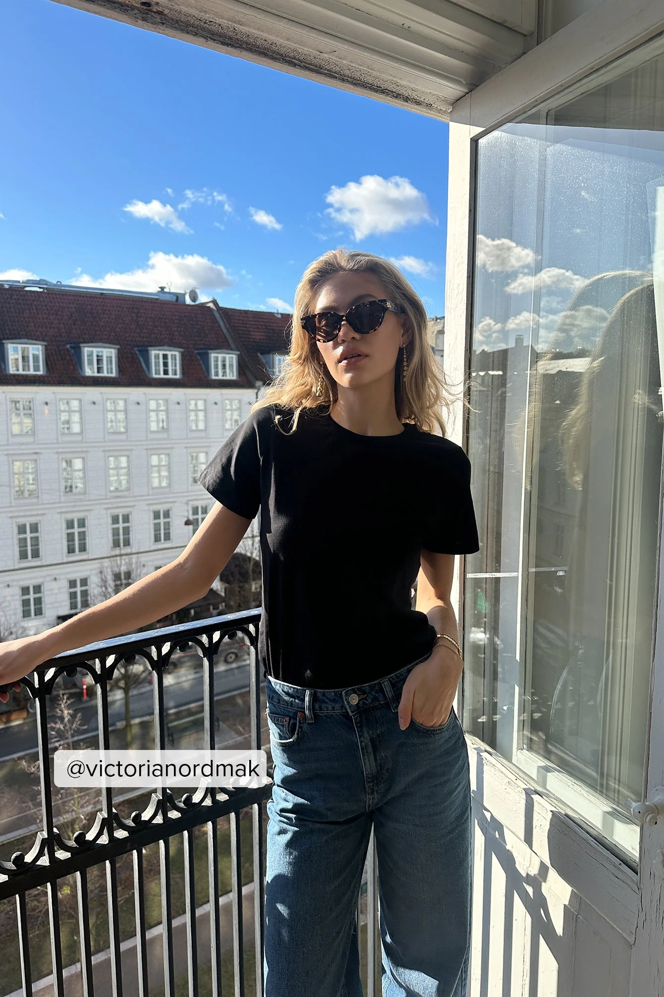 Rundhals T-Shirt aus Baumwolle