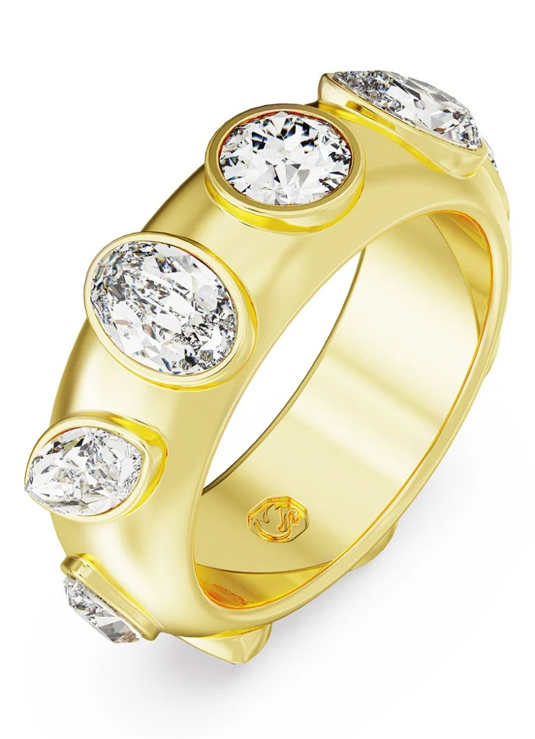 Anello Swarovski Dextera placcato oro, misura 58