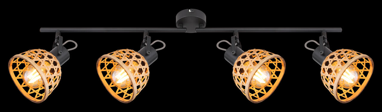 Globo Lighting - WENNA - Strahler Metall schwarz matt, 4x E27 LED