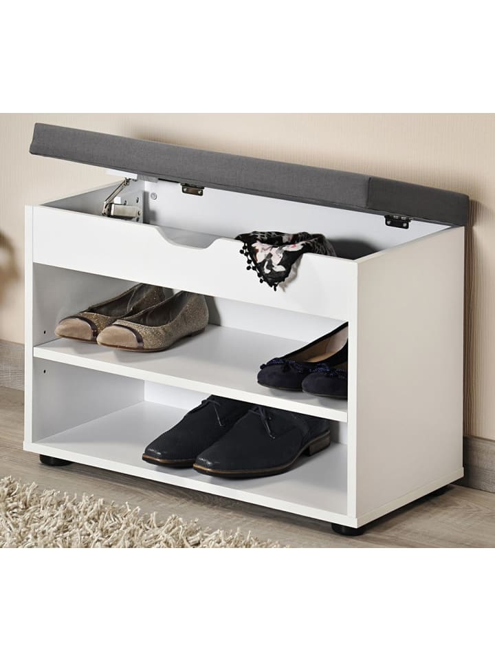 Kesper Schuhregal mit Sitzfläche in weiß günstig kaufen onesize