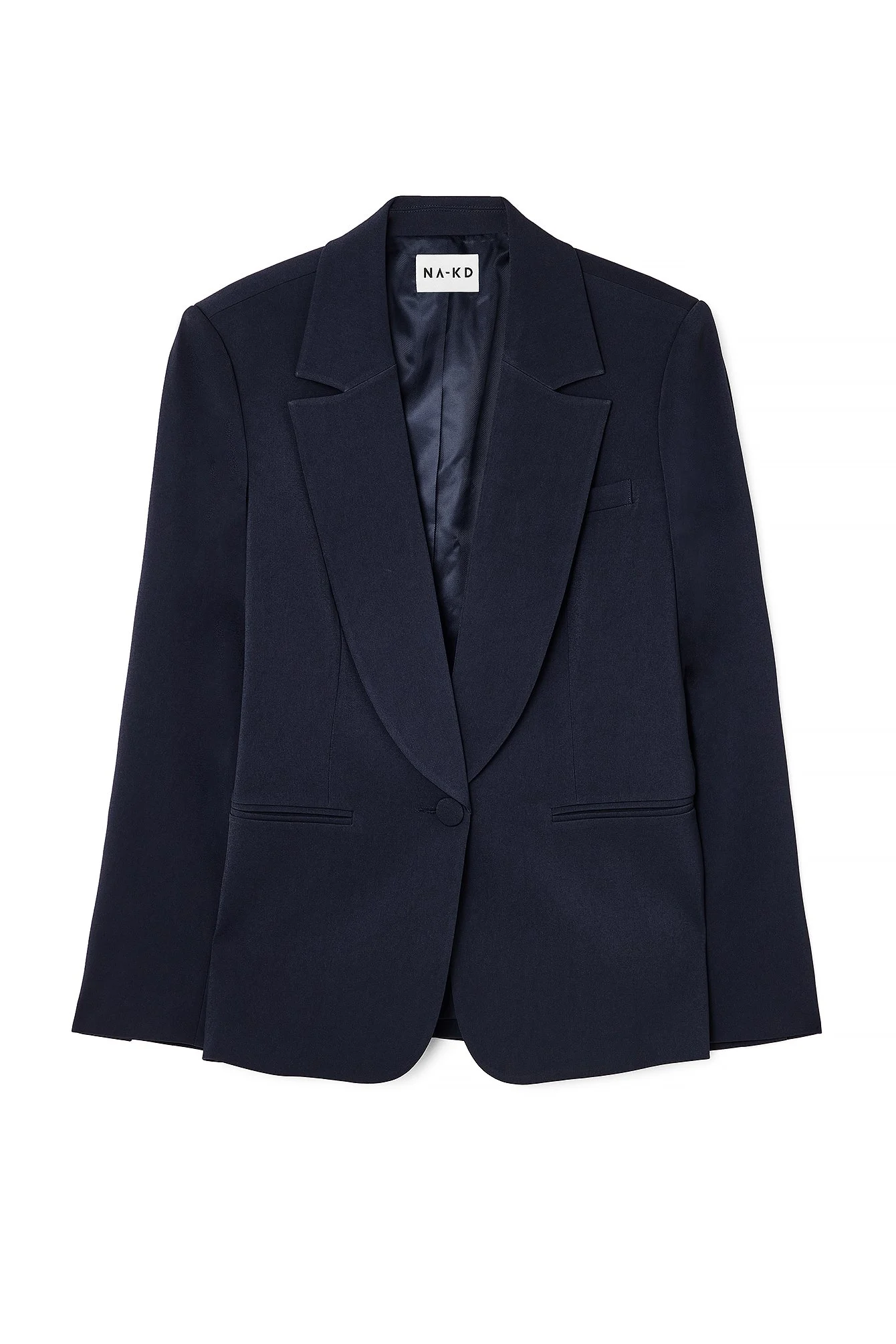 Gerader Blazer mit großem Kragen