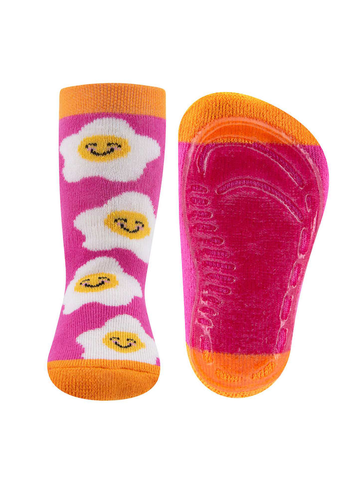 ewers 2er-Set Stoppersocken ABS 2er Pack Küken/Spiegeleier in mandarine-pink günstig kaufen