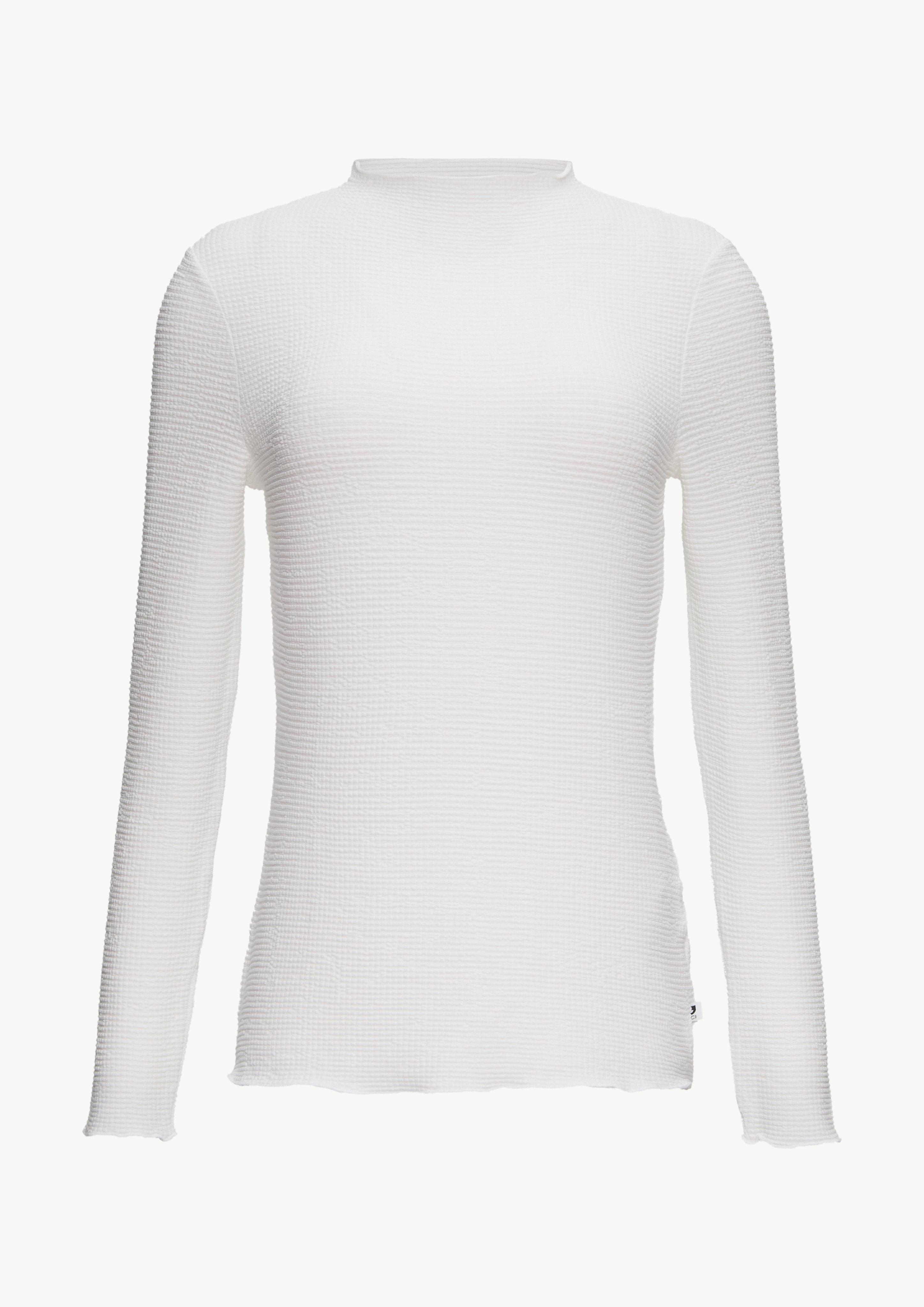 Seersucker-Shirt im Slim Fit - weiß