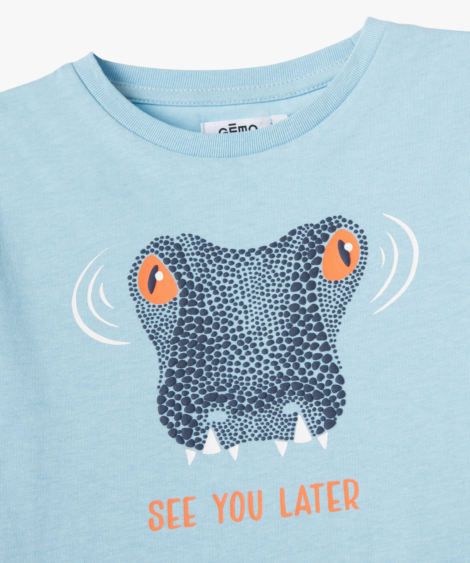 Tee-shirt Garçon à manches courtes avec motif sur le buste bleu | GEMO