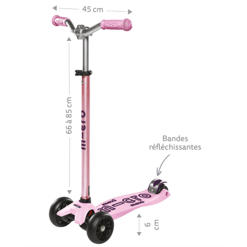 Trottinette 3 roues – Maxi Deluxe Pro Rose