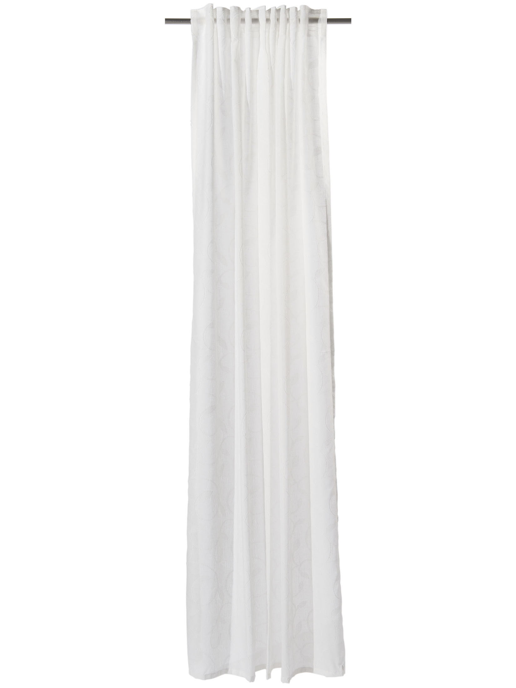 Enna Vorhang mit Gardinenband, Offwhite