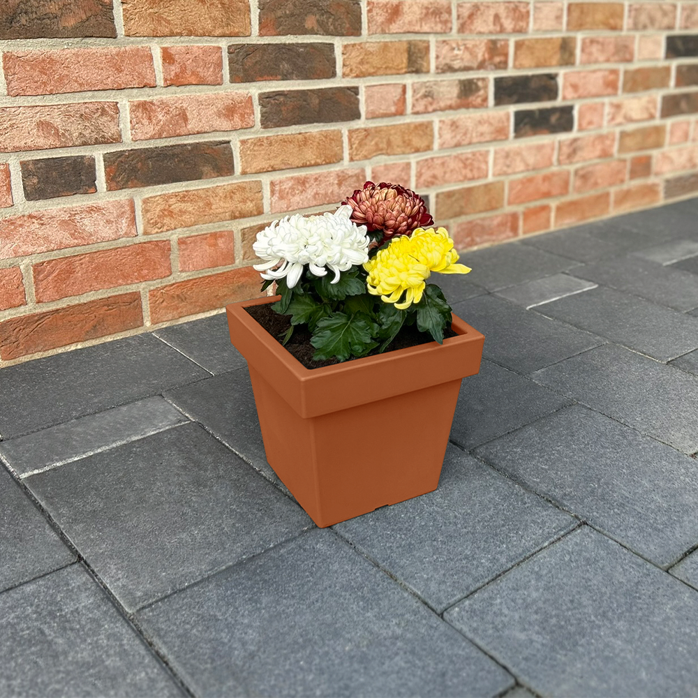 Powertec Garden Pflanztopf „Vigo“ eckig - 7,5 L Terrakotta
