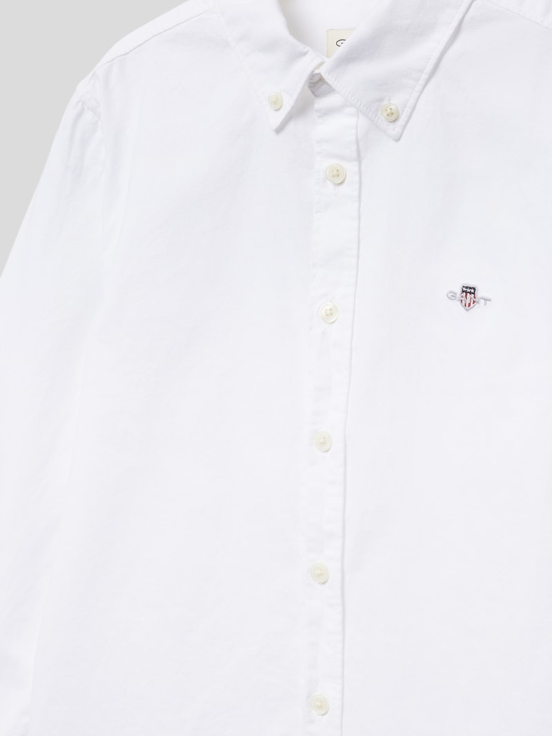 Hemd mit Button-Down-Kragen Modell 'OXFORD' in weiß