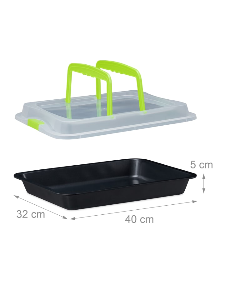 relaxdays Backblech in Grün/ Schwarz - (B)40,5 x (T)32,5 cm günstig kaufen onesize
