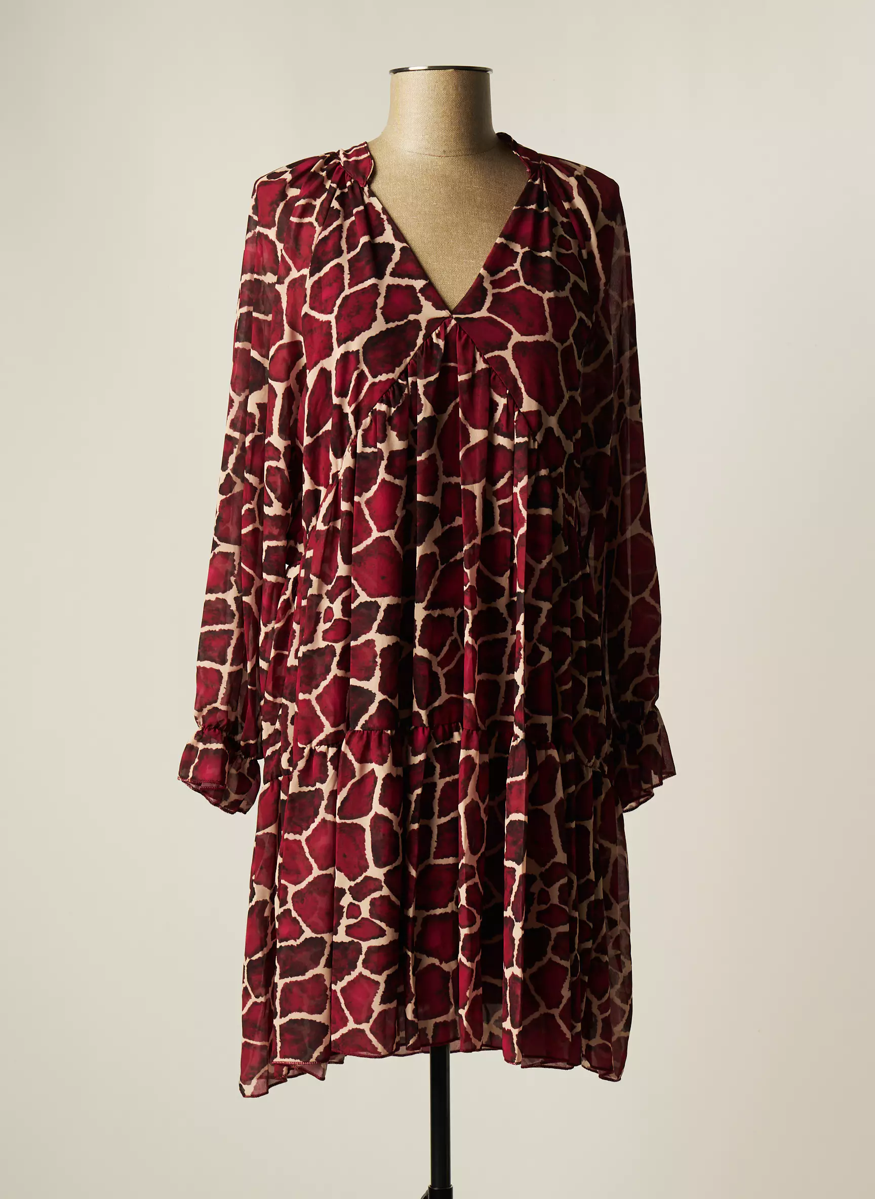 Dona Lisa Robes Mi Longues Femme couleur rouge