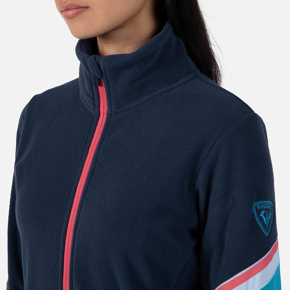 Damenfleecejacke mit durchgehendem Reißverschluss Strawpile