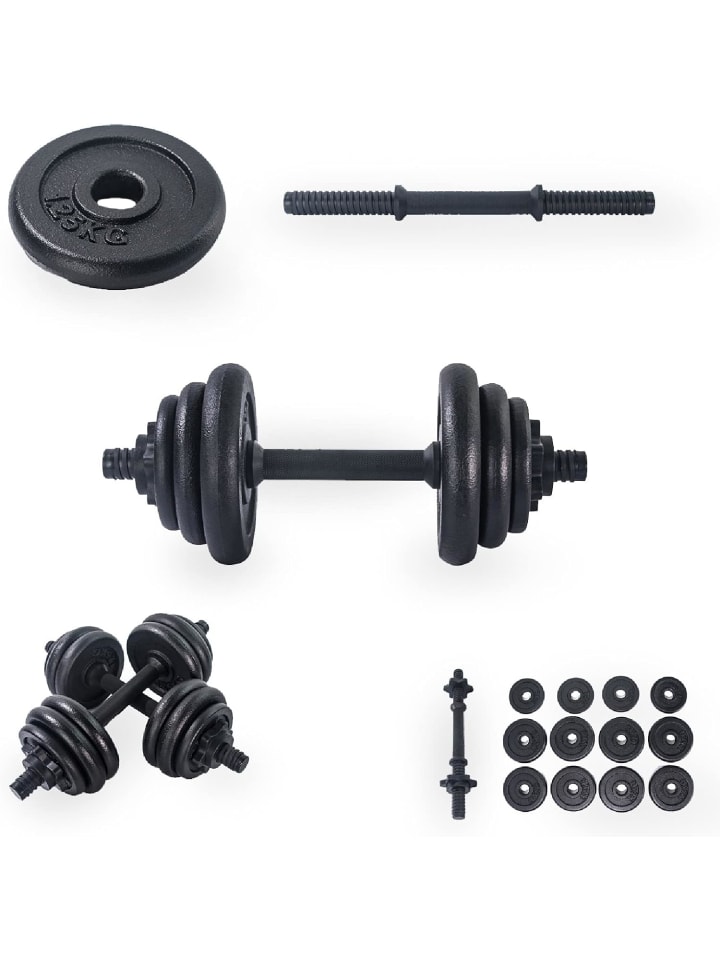 BnB Sports´ Bodybuilding Hantel, Hanteln set 15 & 20 kg, Gewichtstraining in Schwarz günstig kaufen 1