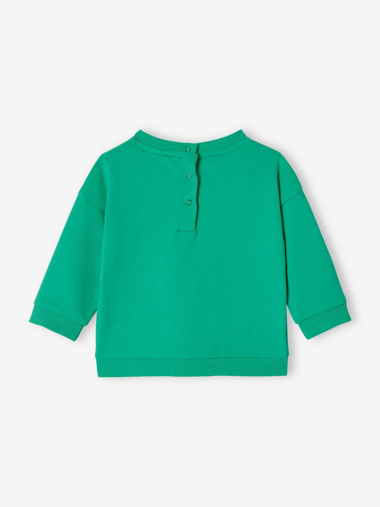 Sweat basics en molleton bébé gris chiné