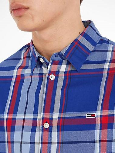 TOMMY-JEANS Herren Freizeithemd Classic Fit Langarm