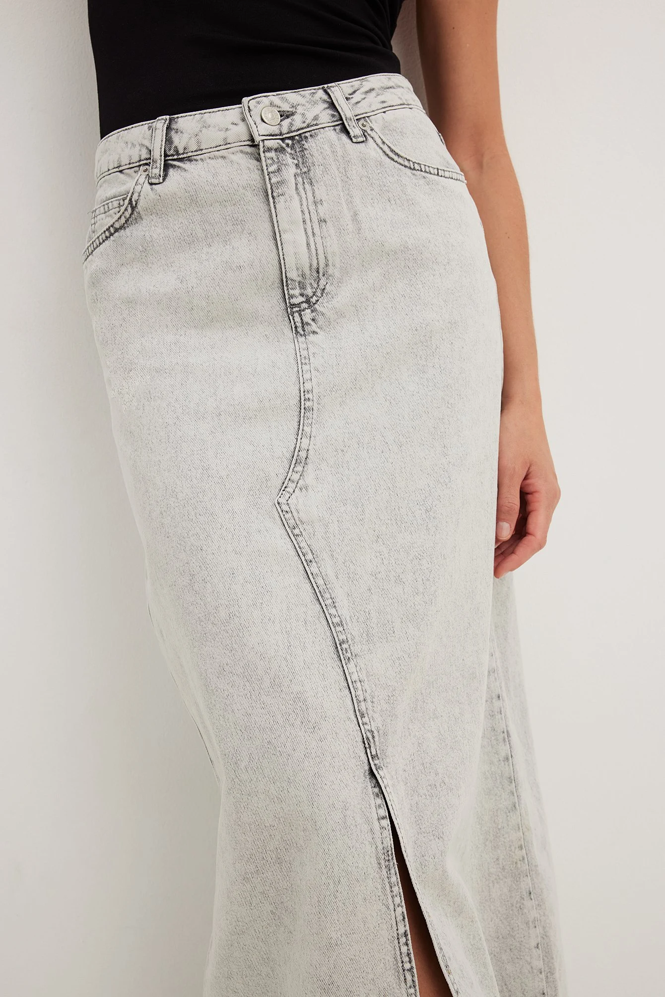 Weiter Maxirock aus Denim