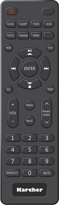 Karcher MC 6490DI Stereoanlage (Digitalradio (DAB), FM-Tuner mit RDS, Internetradio, UKW mit RDS, 10 W)