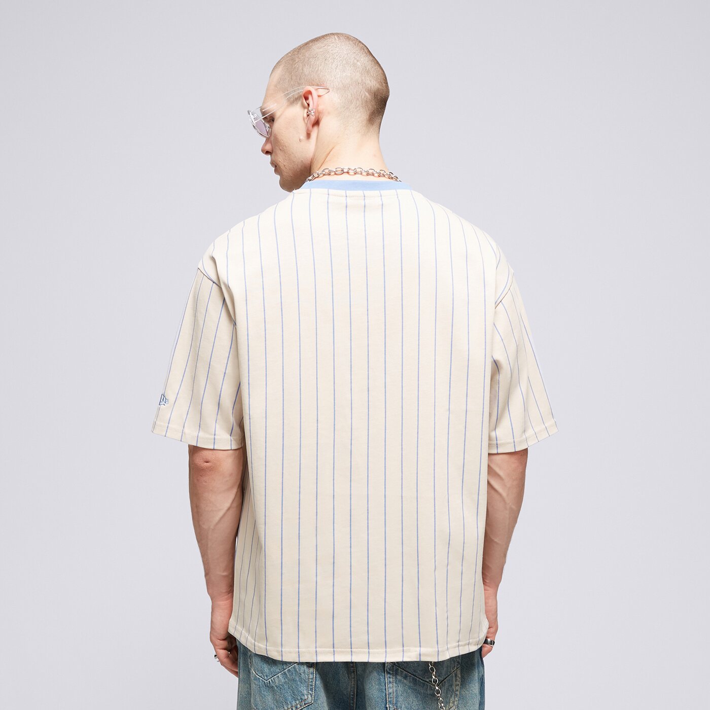 NEW ERA T-SHIRT NE PINSTRIPE OS NONE Beige