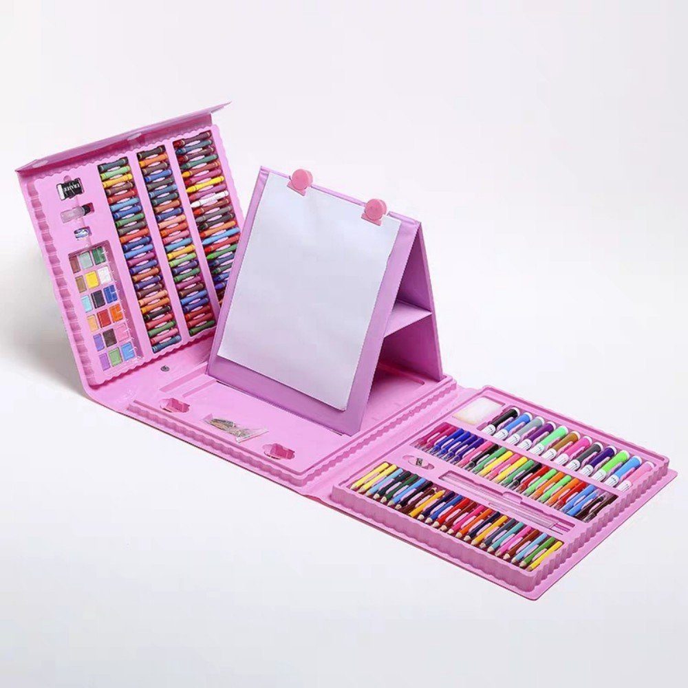 Runxizhou Malstift Premium Malset Deluxe – 208-teilig – Malkoffer Buntstifte Set