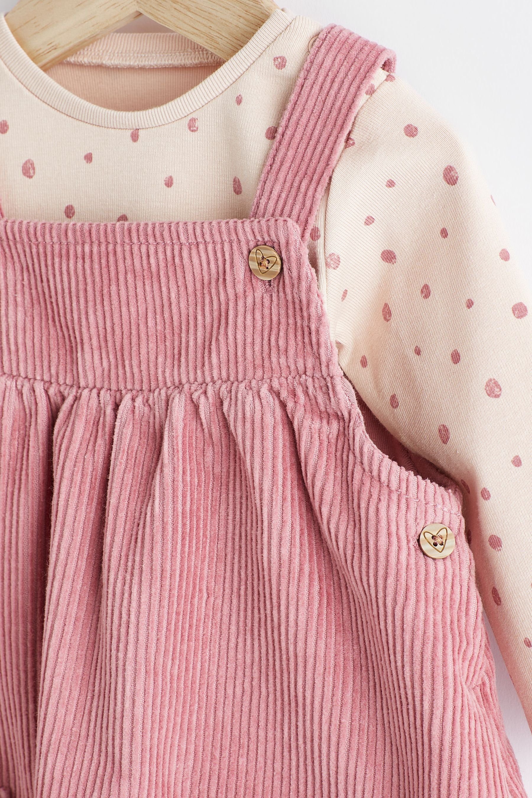 Next Latzkleid Baby-Set mit Cord-Trägerkleid und Bodysuit (2-tlg)