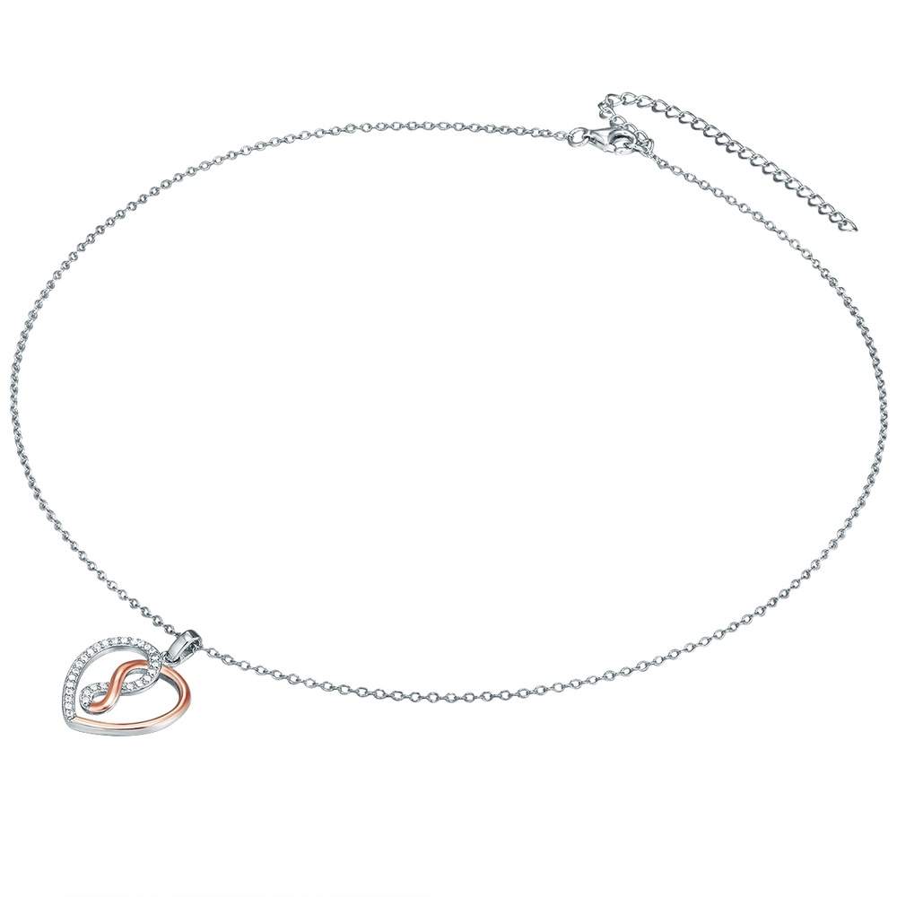 Rafaela Donata Collier en argent Coeur Argent sterling Oxyde de zirconium (CZ) en Argent collier