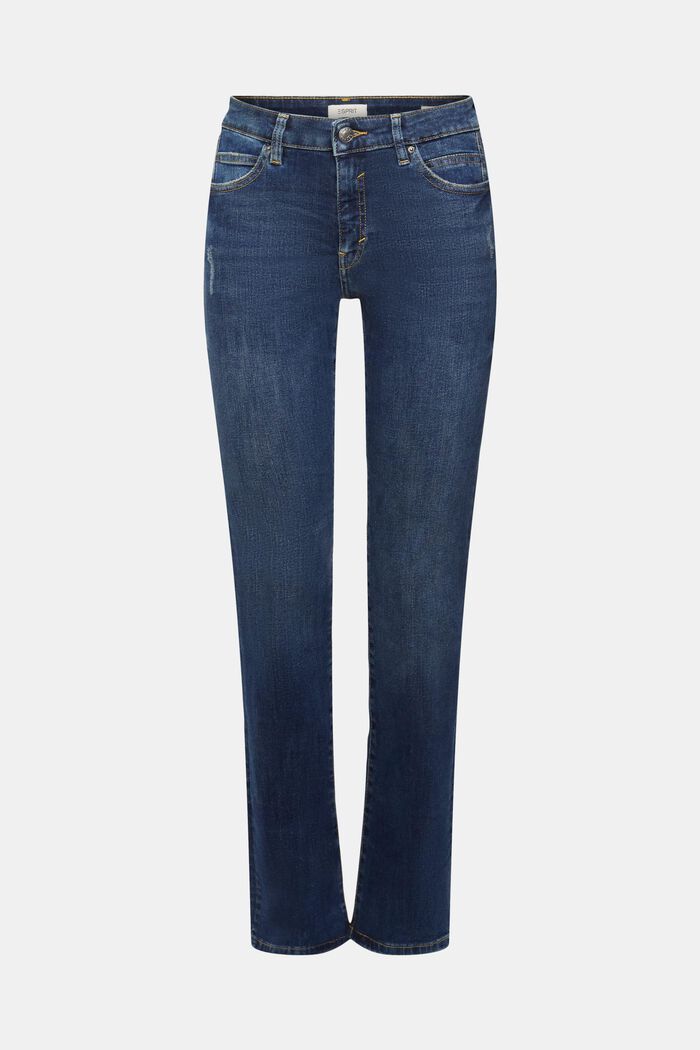 Jeans mit geradem Bein und mittlerer Bundhöhe