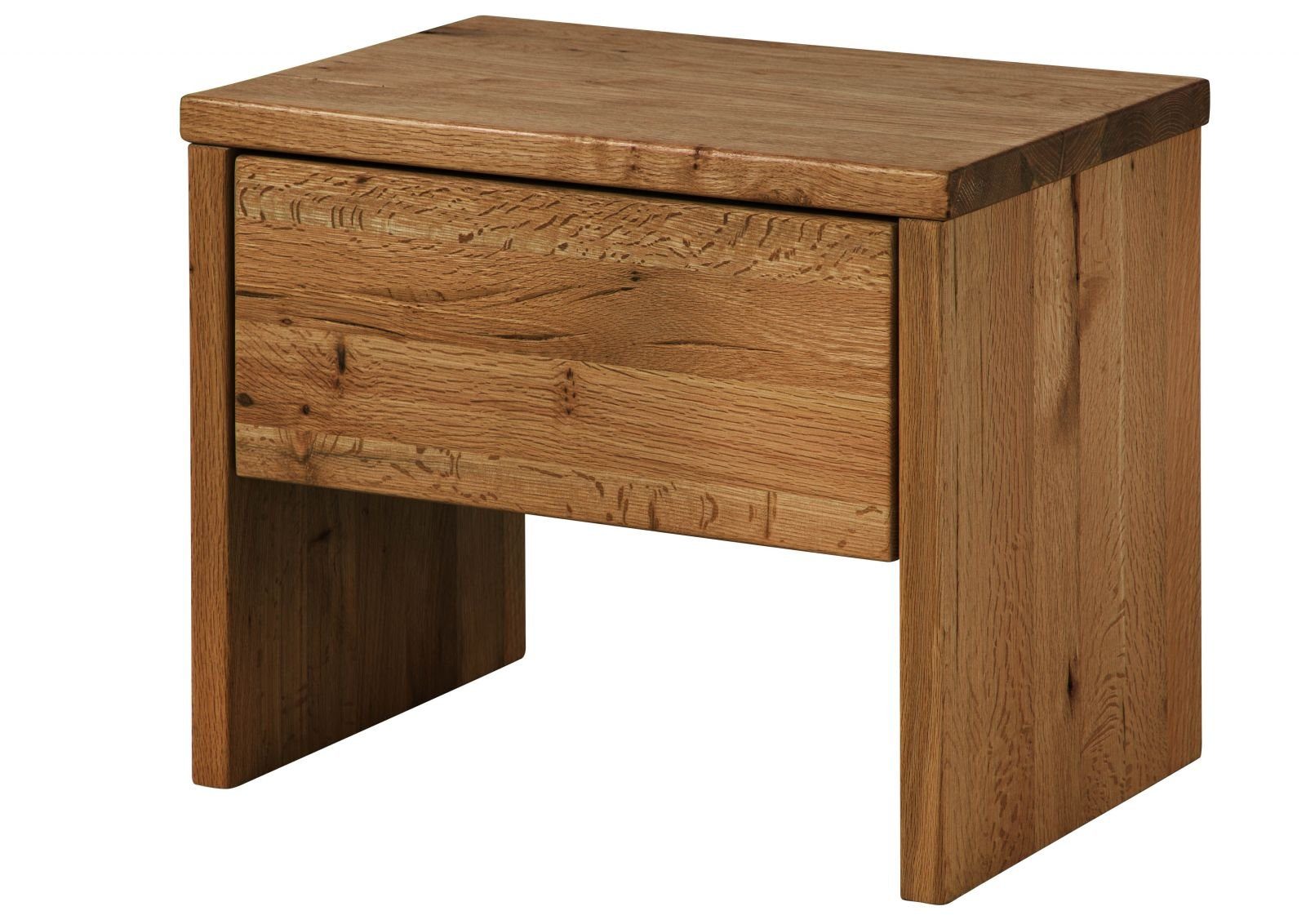 Massivmoebel24 Nachttisch Nachttisch Zerreiche 50x35x40 tabacco geölt JANGALI #329