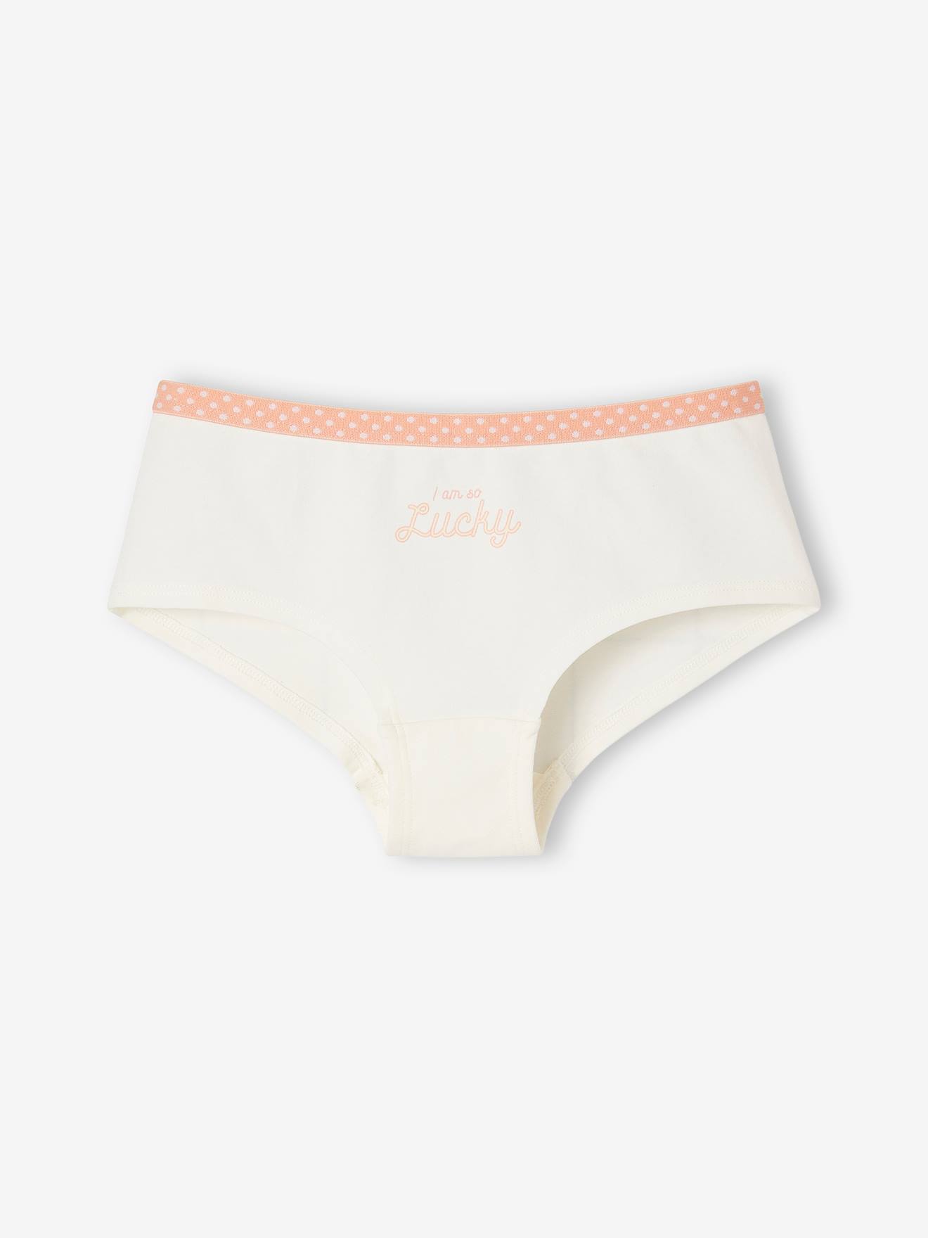 Lot de 5 shorties fille Pop abricot