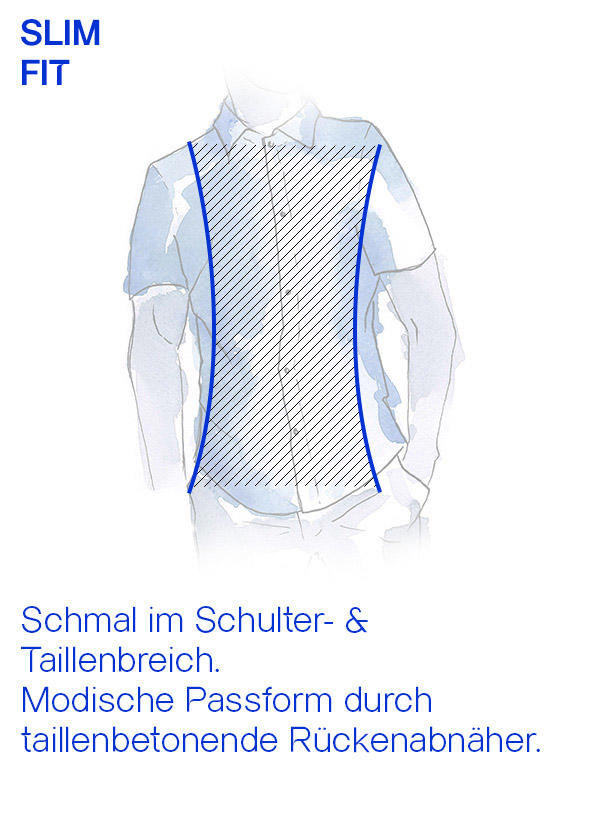 DESOTO, Kurzarmhemd, Slim Fit, Jersey, hellblau