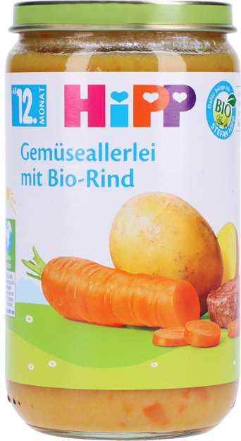 HiPP Bio Gemüseallerlei mit Bio-Rind