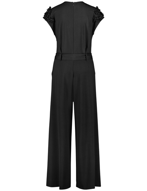 Eleganter Jumpsuit mit Chiffon-Blumen
