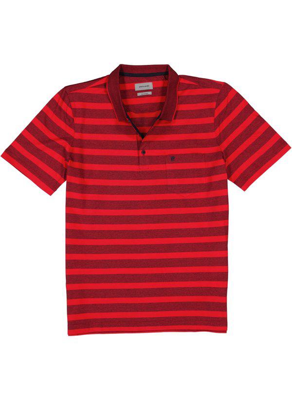 Pierre Cardin, Polo-Shirt, Baumwolle mercerisiert, rot gestreift