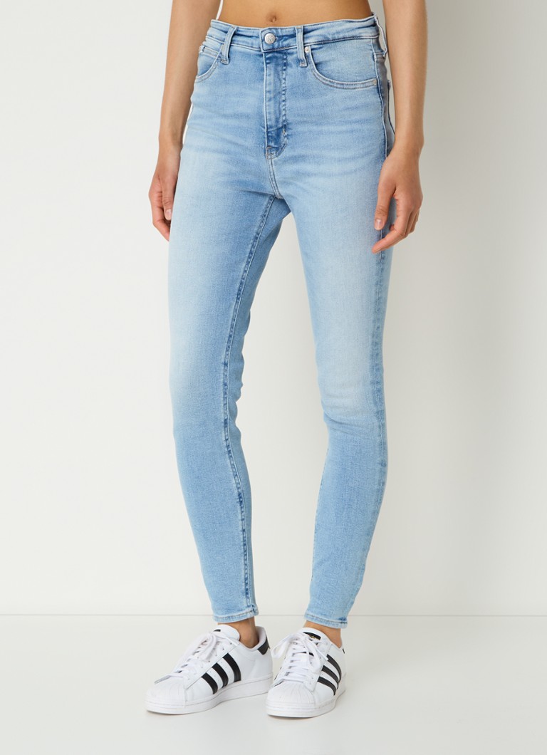 Jeans skinny a vita alta Calvin Klein, lavaggio chiaro