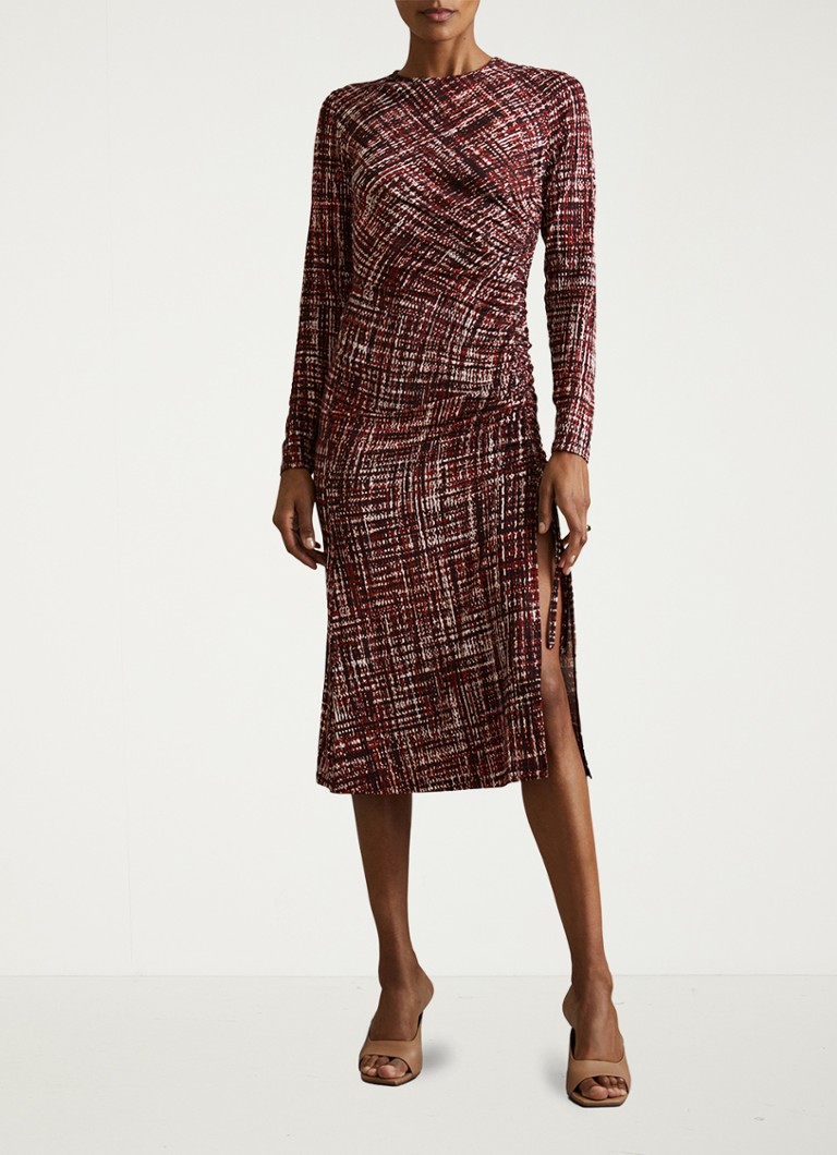 Vestido midi Reiss Riyo con cordones y abertura