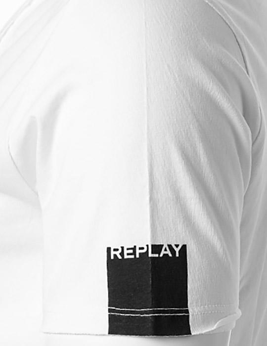 Replay, T-Shirt, Baumwolle, weiß