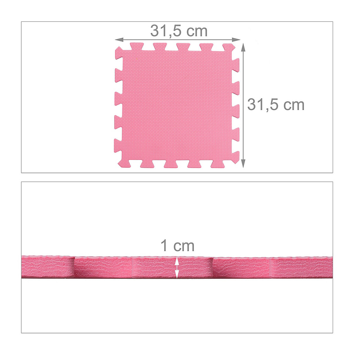 25-teilige Puzzlematte mit Rand