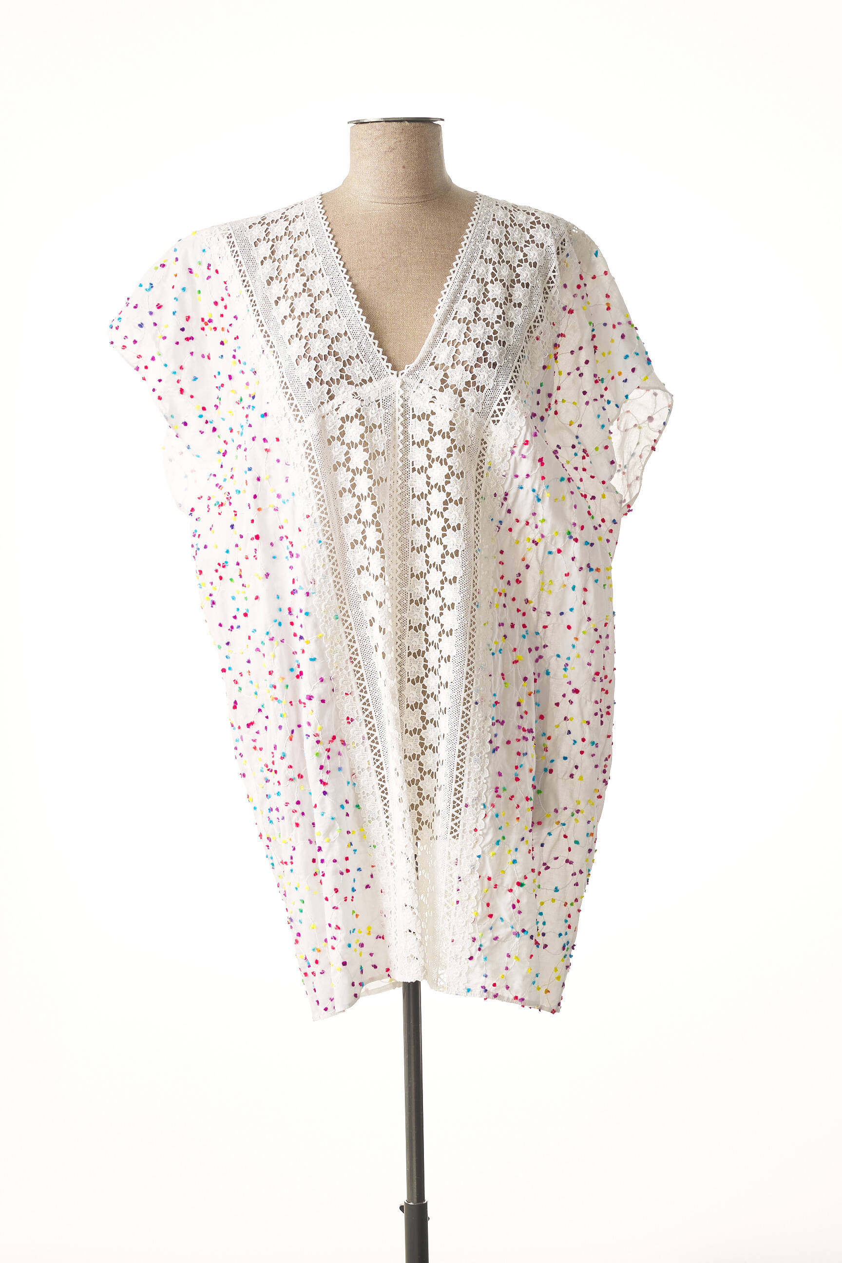 Valerie Khalfon Tuniquemanchecourte Femme couleur blanc