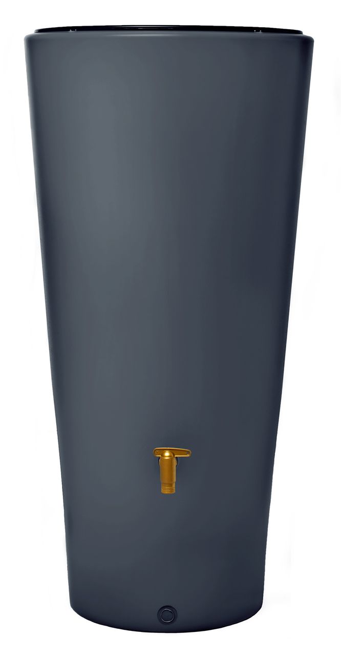 4rain VASO 2in1 Regenspeicher 220 L graphite grey inkl. Anschlussset und Auslaufhahn