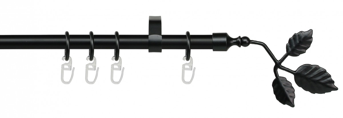 Bella Casa Stilgarnitur Blatt 16 mm Ø, 120 cm, schwarz